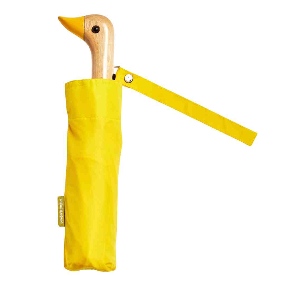 Summer Yellow Compact Duck Umbrella