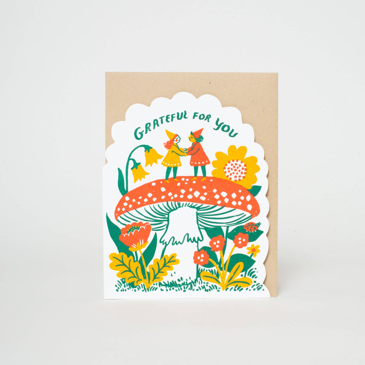 Grateful Gnomes Greeting Card