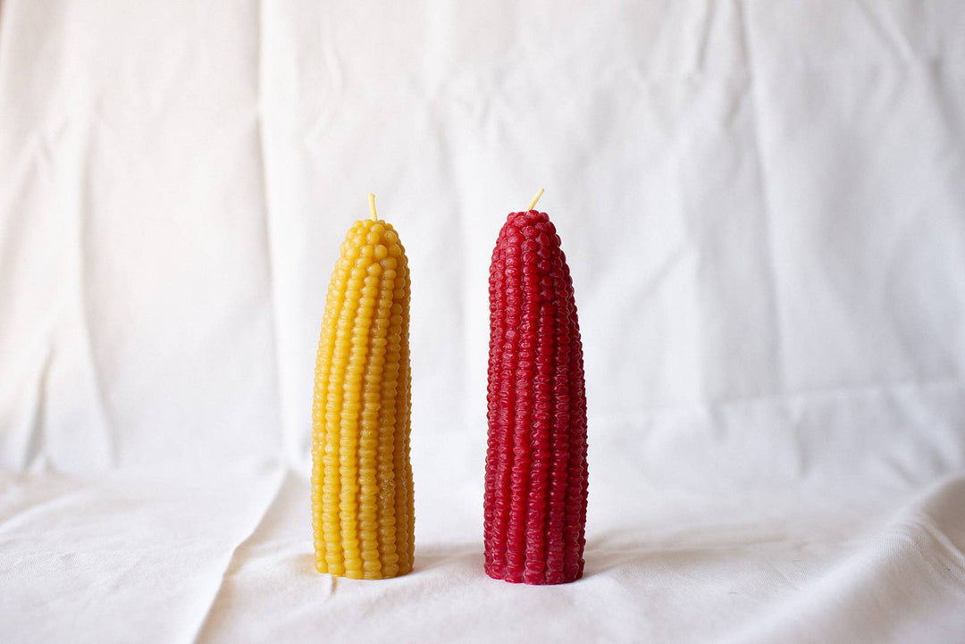 Beeswax Corn Candle