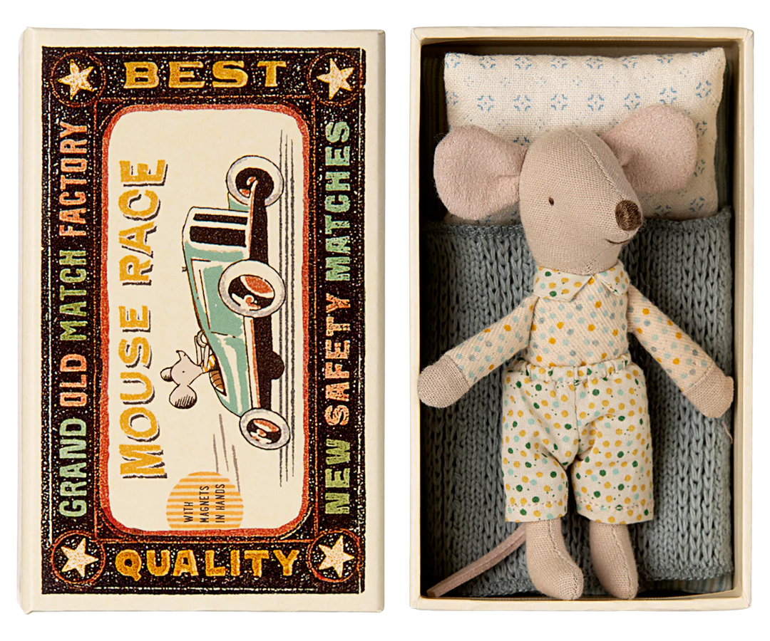 Little brother mouse in matchbox