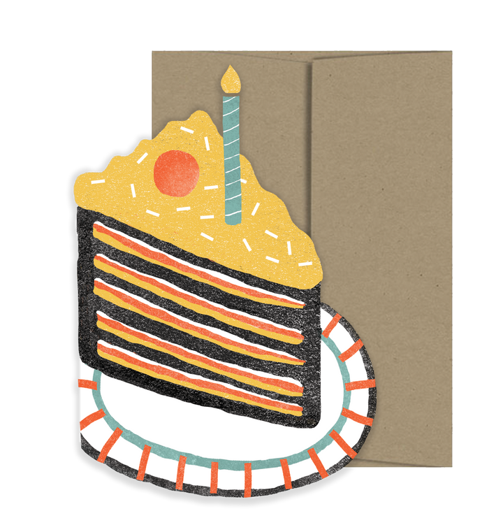 Piece of Cake - Die Cut Birthday Card