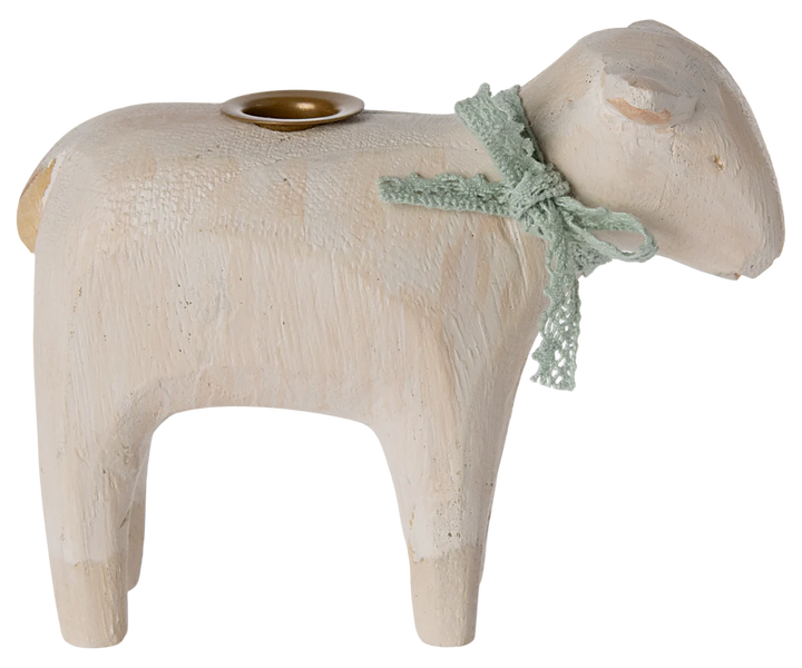 Wooden Candle Holder - Lamb