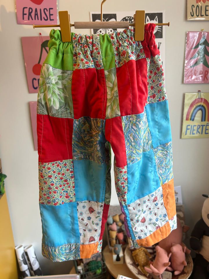 Upcycled Quilt Pants Sz 1/2