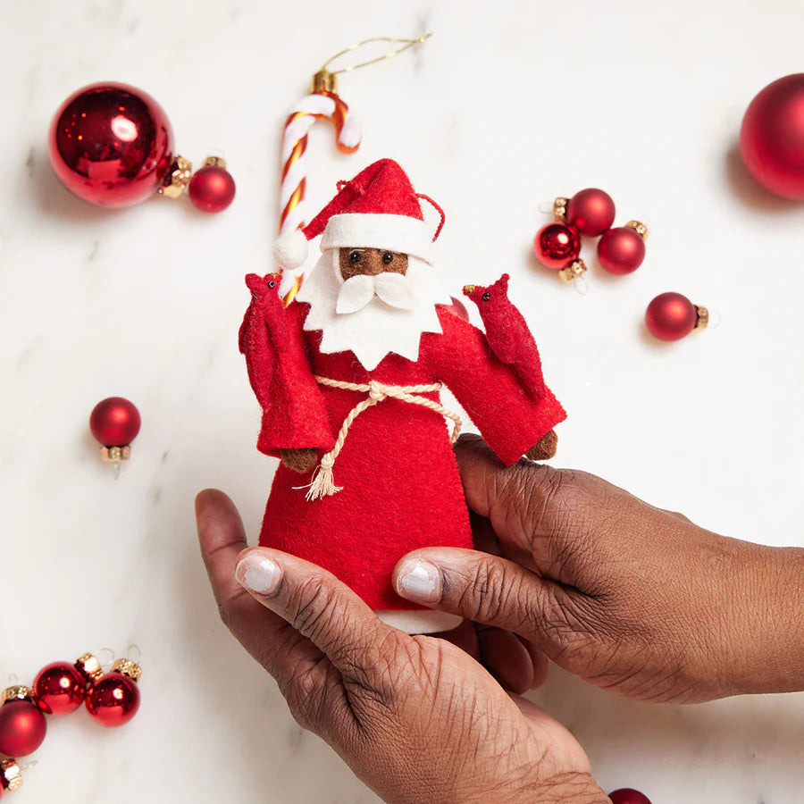 Snowy Garden Father Christmas Ornament