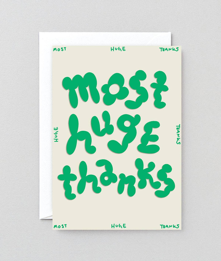 Most Huge Thanks Embossed Greetings Card