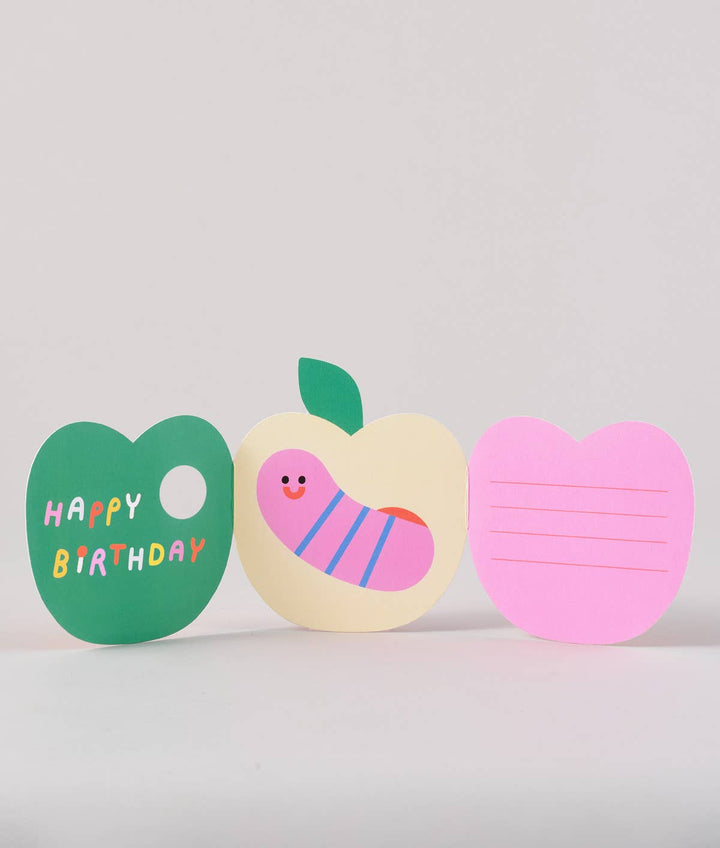 Apple Fold Out Kid's Birthday Card