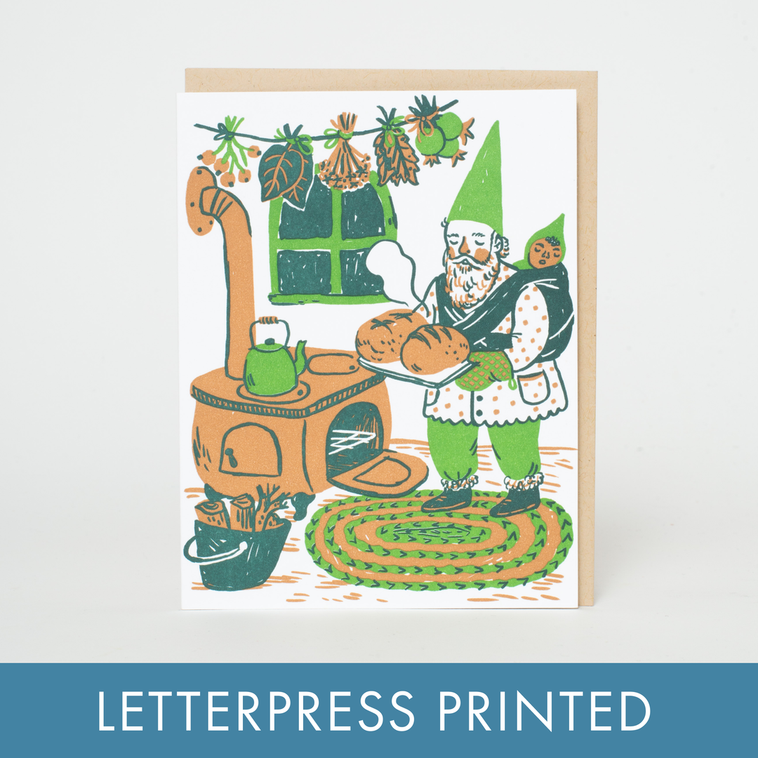 Baking Gnome Greeting Card