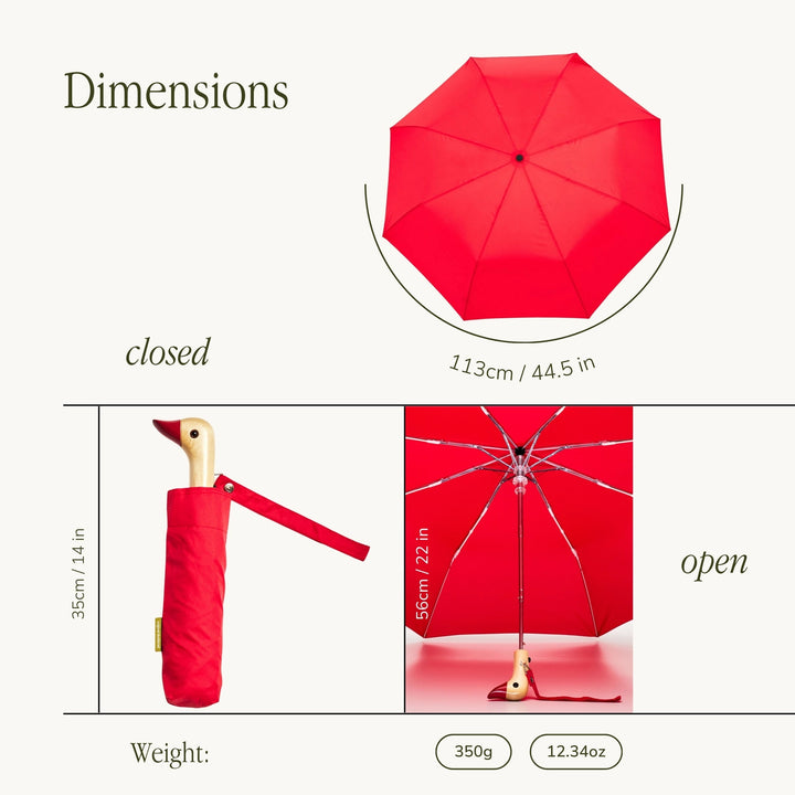 Red Compact Duck Umbrella