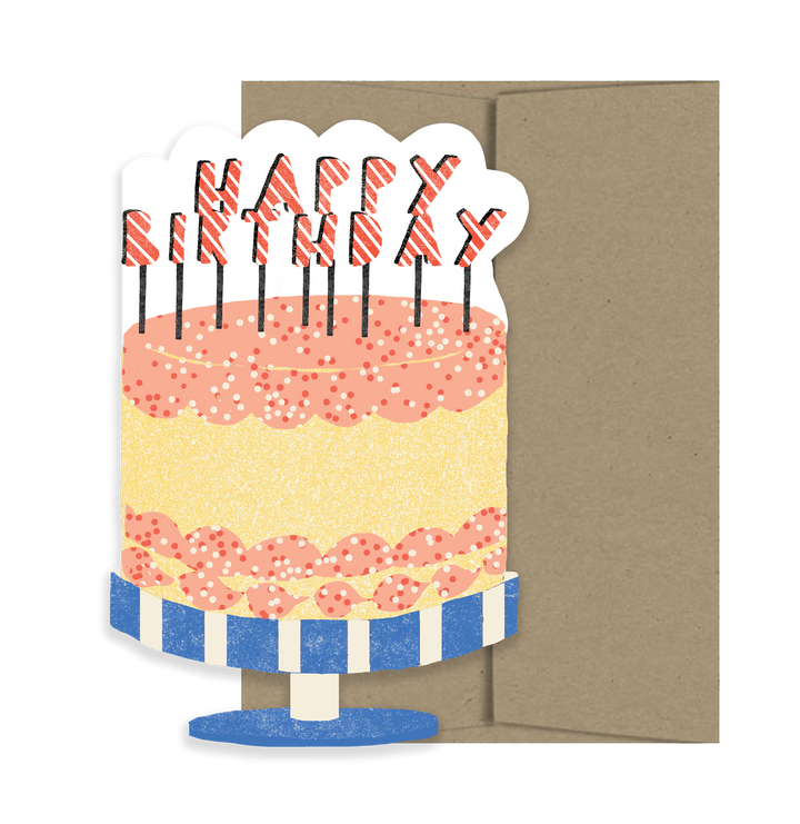 Happy Birthday Cake - Die Cut