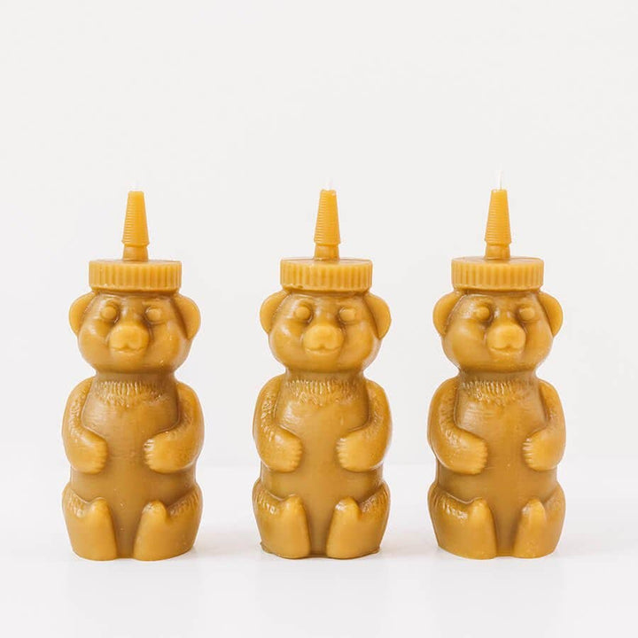 Beeswax Honey Bear Candle