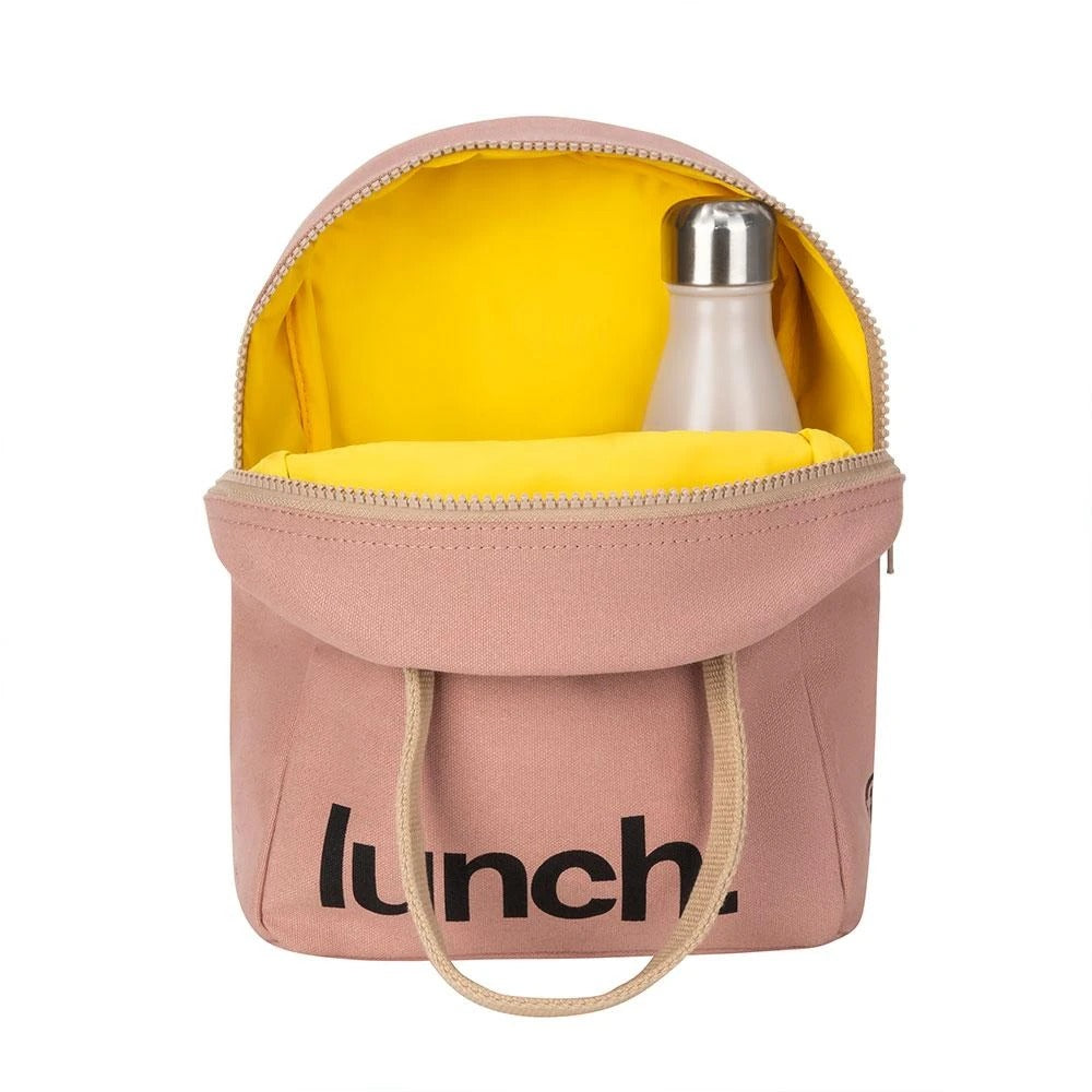 Zipper Lunch Bag - Mauve / Pink 'Lunch'