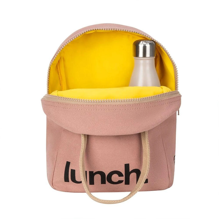 Zipper Lunch Bag - Mauve / Pink 'Lunch'