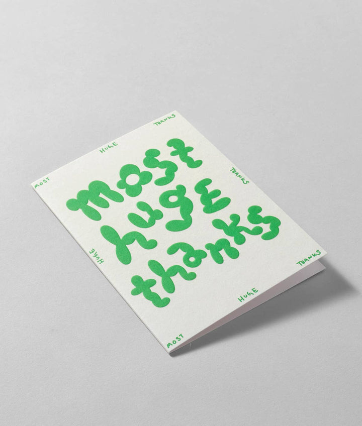 Most Huge Thanks Embossed Greetings Card