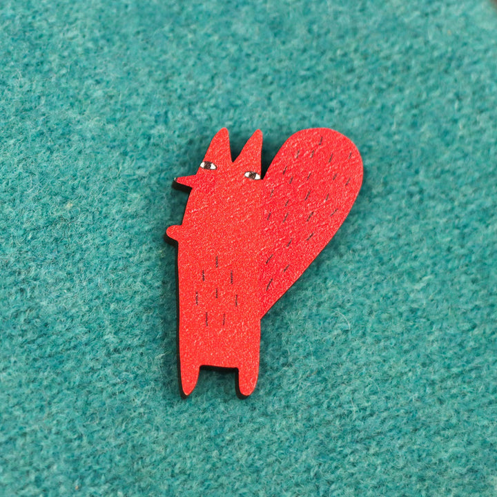 Cyril Squirrel Fox Pin Badge