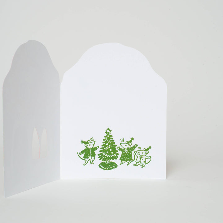 Merry Mushroom House Greeting Card