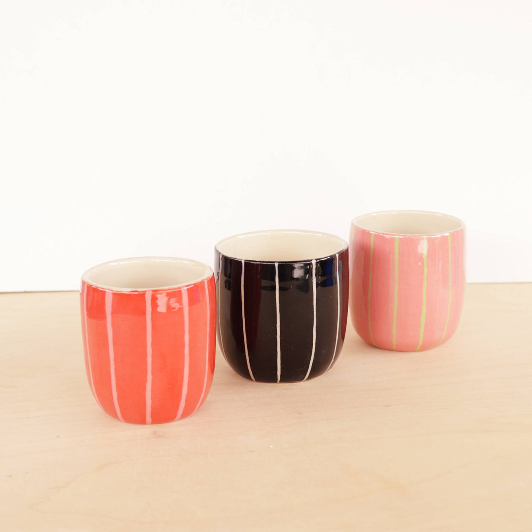 Small Ceramic Tumbler - Stripes