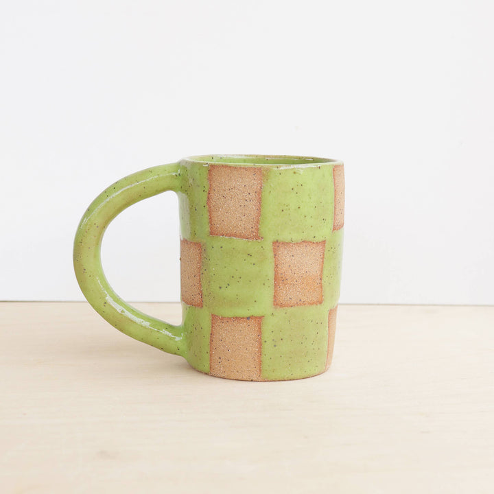 Checkerboard Ceramic Mug - 10 oz