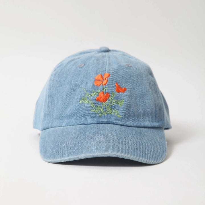 Denim Poppy Cap