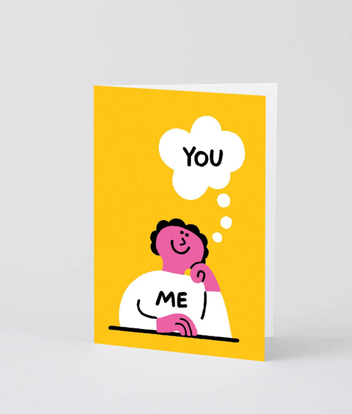 Me Thinking About You Greetings Card