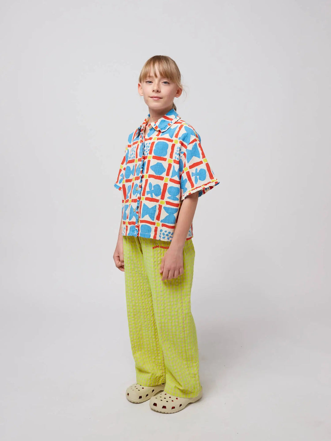 Geometric Game all over woven shirt