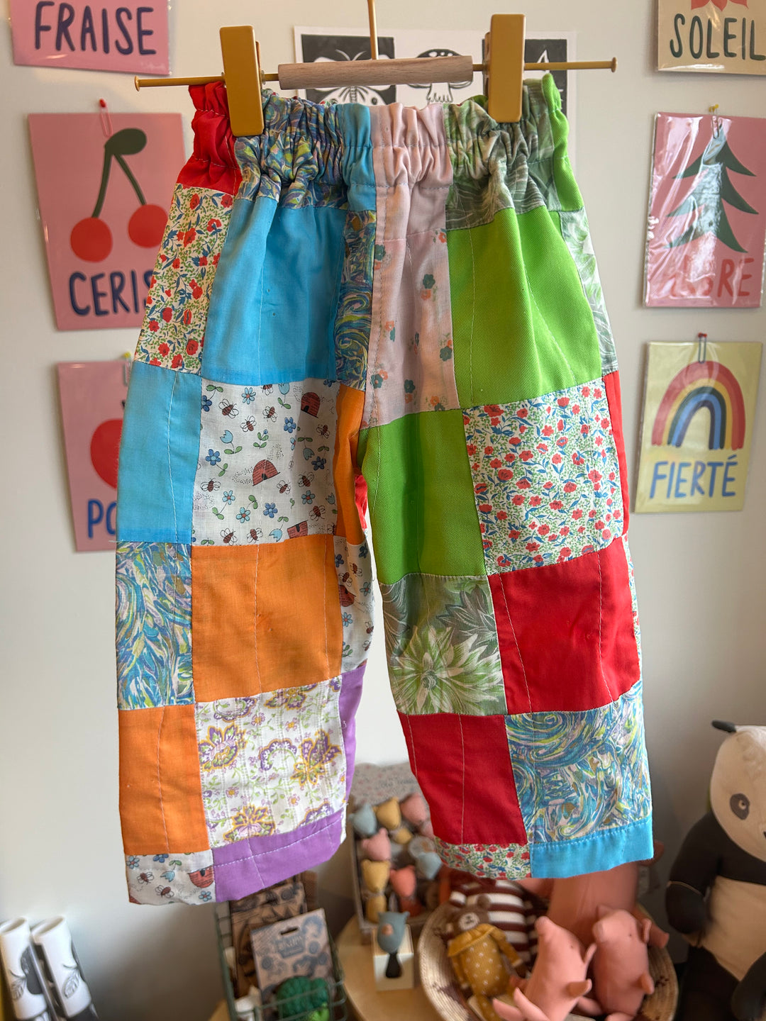 Upcycled Quilt Pants Sz 1/2