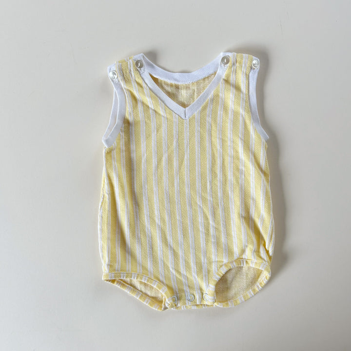 Vintage Striped Romper Sz 12 mo