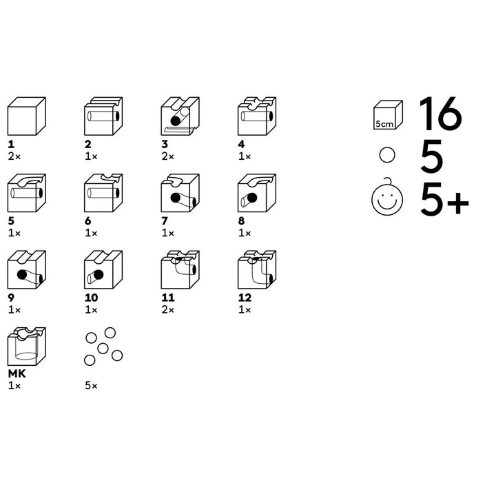 16 Marble Run Set