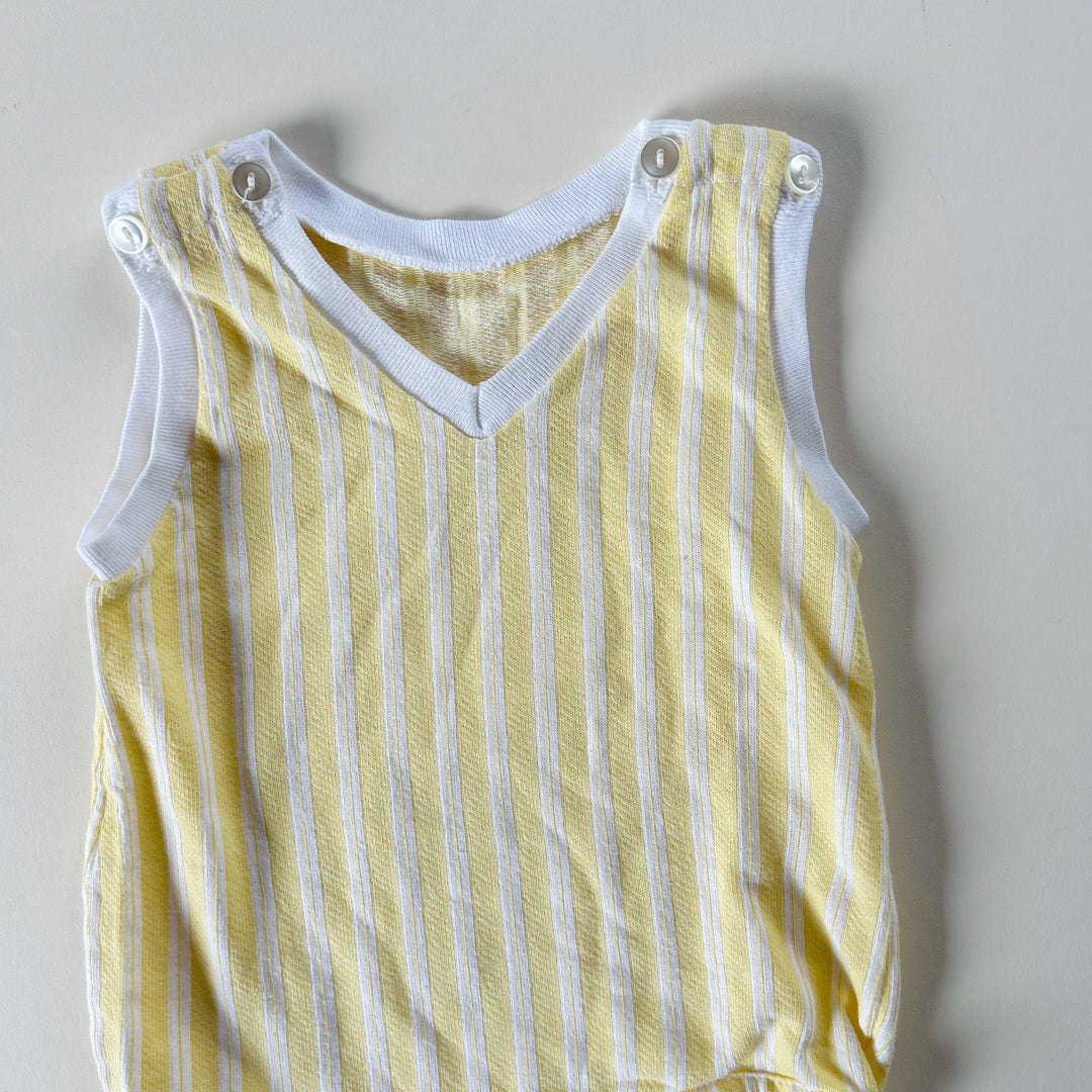 Vintage Striped Romper Sz 12 mo