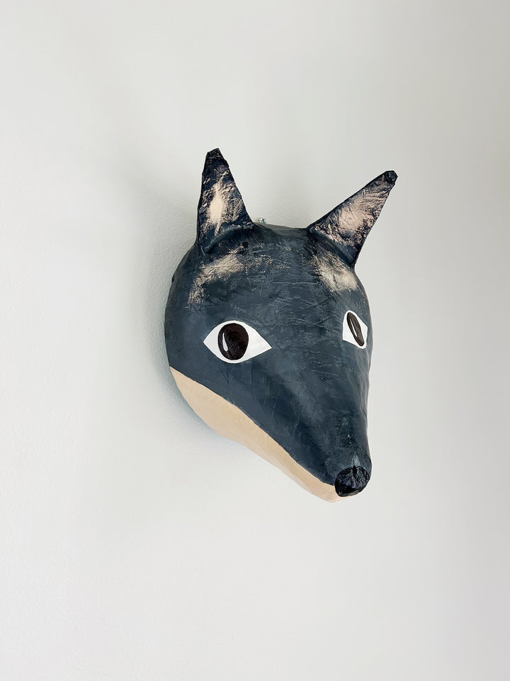 Handmade Papier-mâché Mask, Wolf