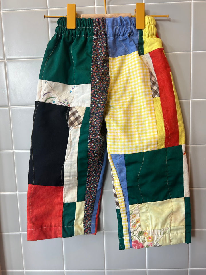 Upcycled Quilt Pants Sz 1/2