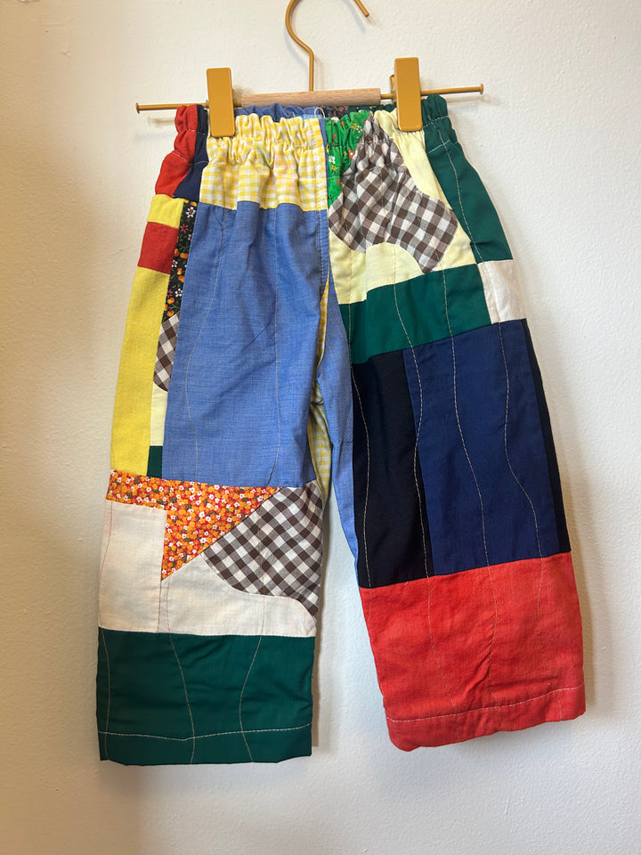 Upcycled Quilt Pants Sz 1/2