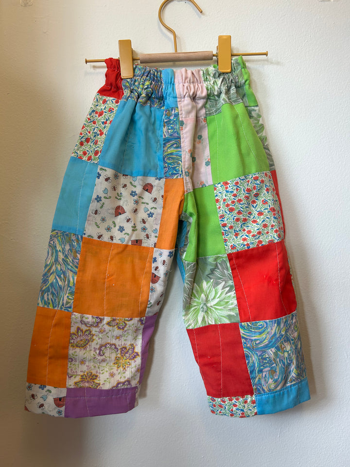 Upcycled Quilt Pants Sz 1/2