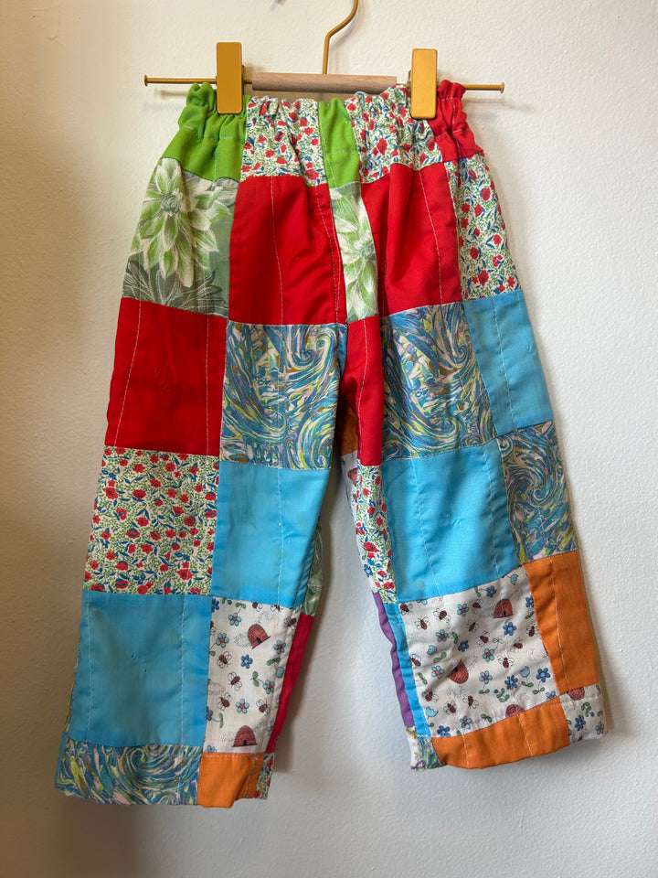 Upcycled Quilt Pants Sz 1/2