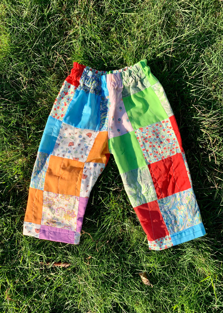 Upcycled Quilt Pants Sz 1/2