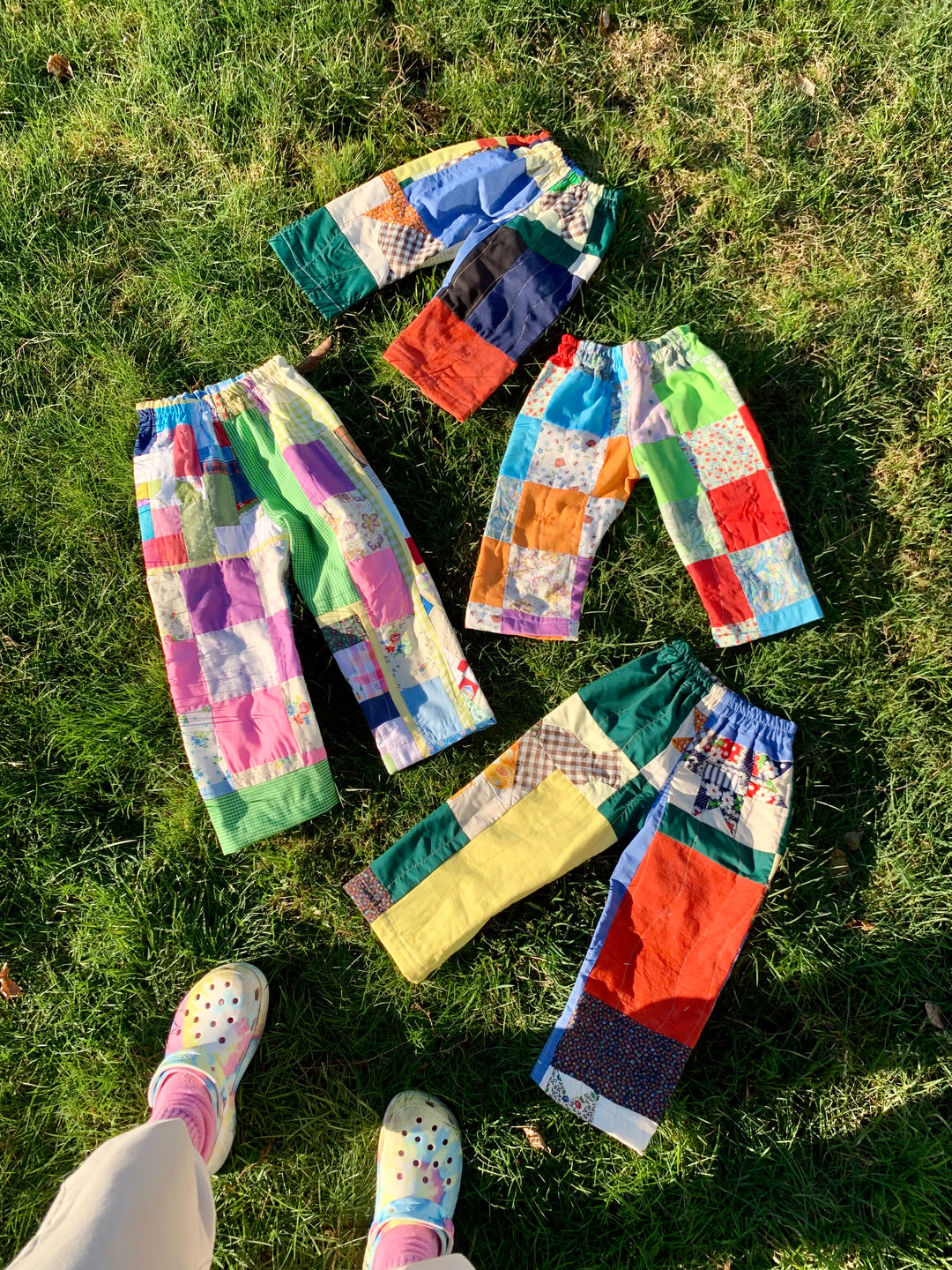 Upcycled Quilt Pants Sz 1/2