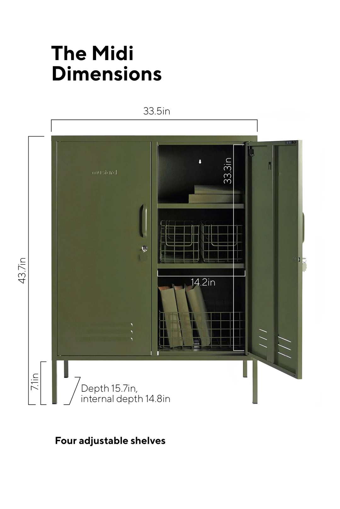 The Midi Locker - Olive