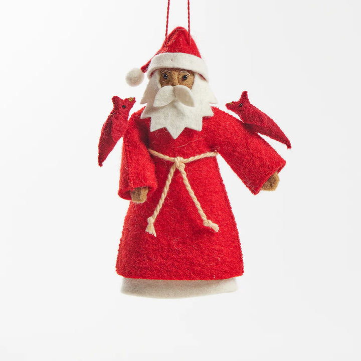 Snowy Garden Father Christmas Ornament