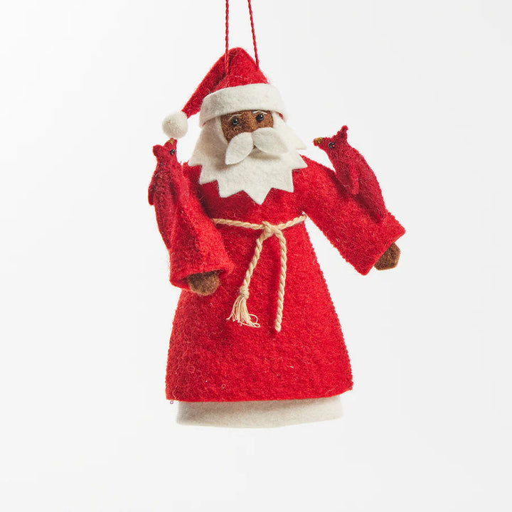 Snowy Garden Father Christmas Ornament