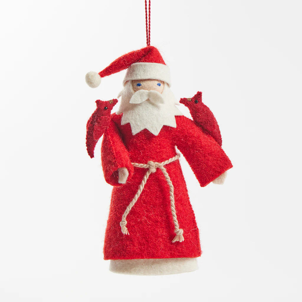 Snowy Garden Father Christmas Ornament