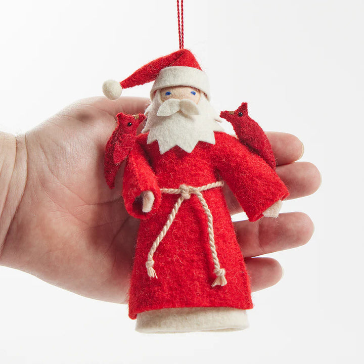 Snowy Garden Father Christmas Ornament