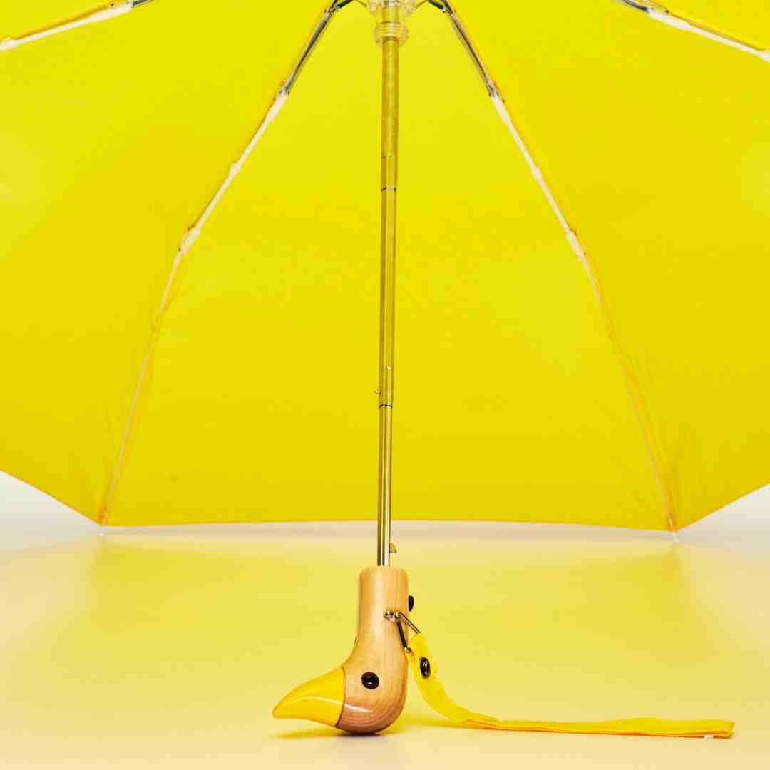 Summer Yellow Compact Duck Umbrella