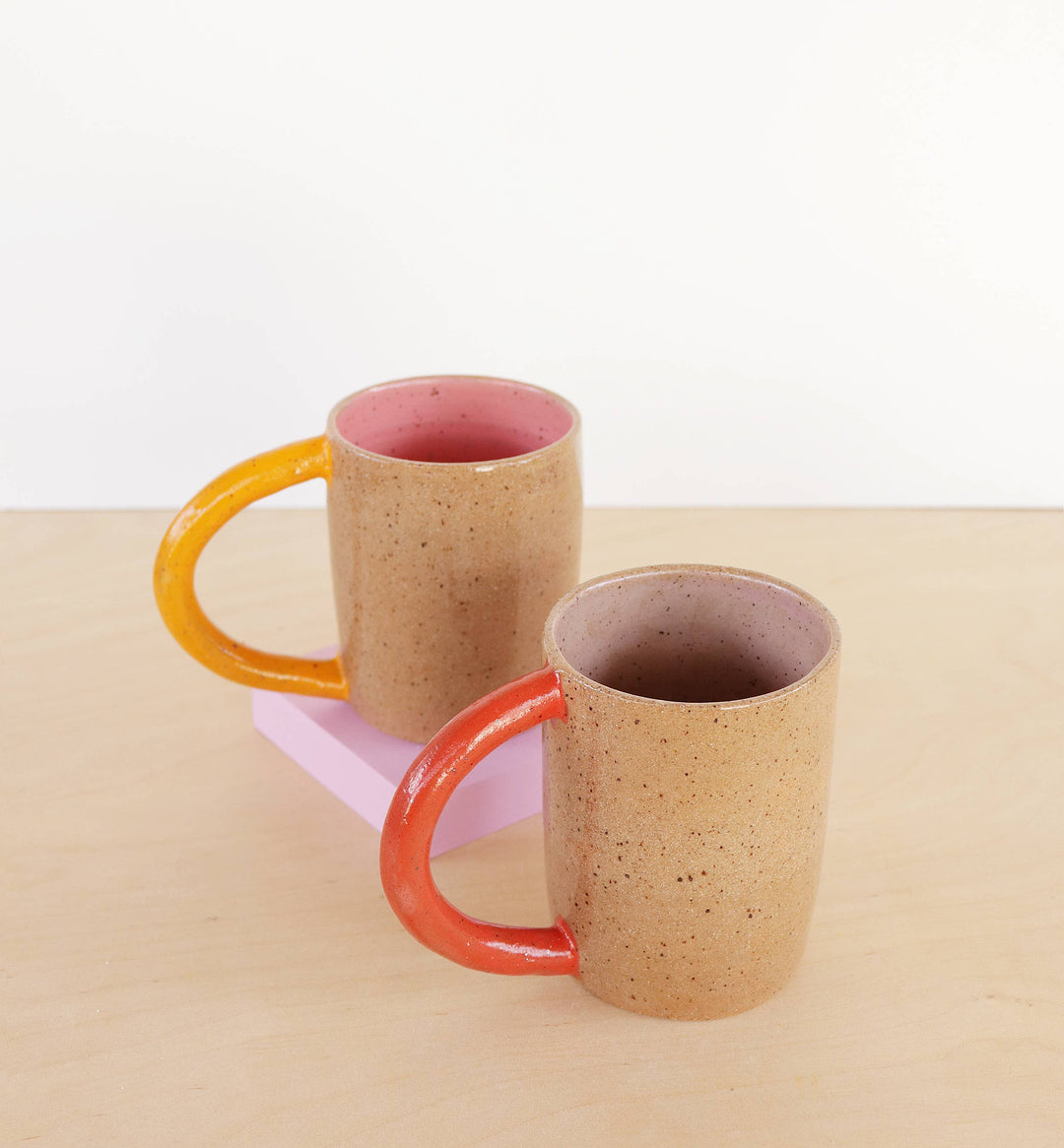 Handmade Ceramic Colorblock Mug - 10 oz