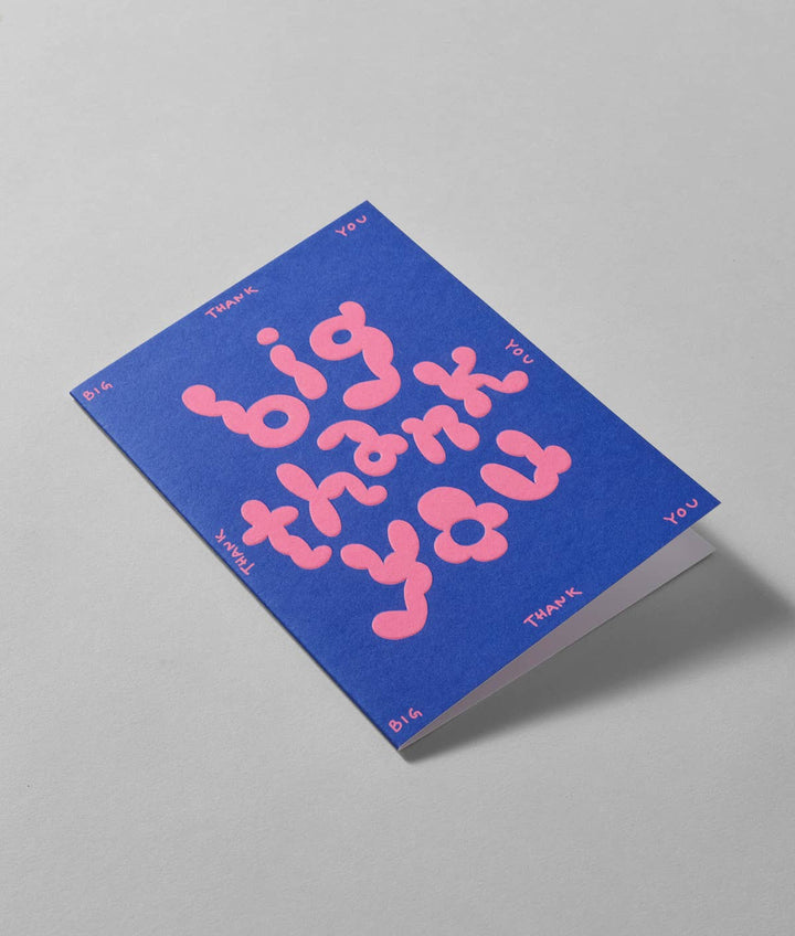 Big Thank You Embossed Greetings Card