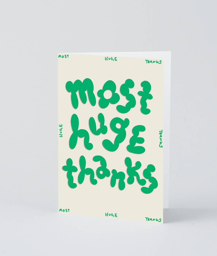 Most Huge Thanks Embossed Greetings Card