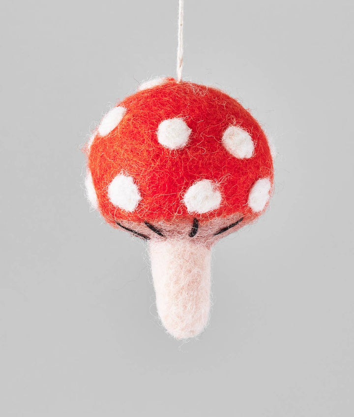 Mushroom Hanging Felt Ornament