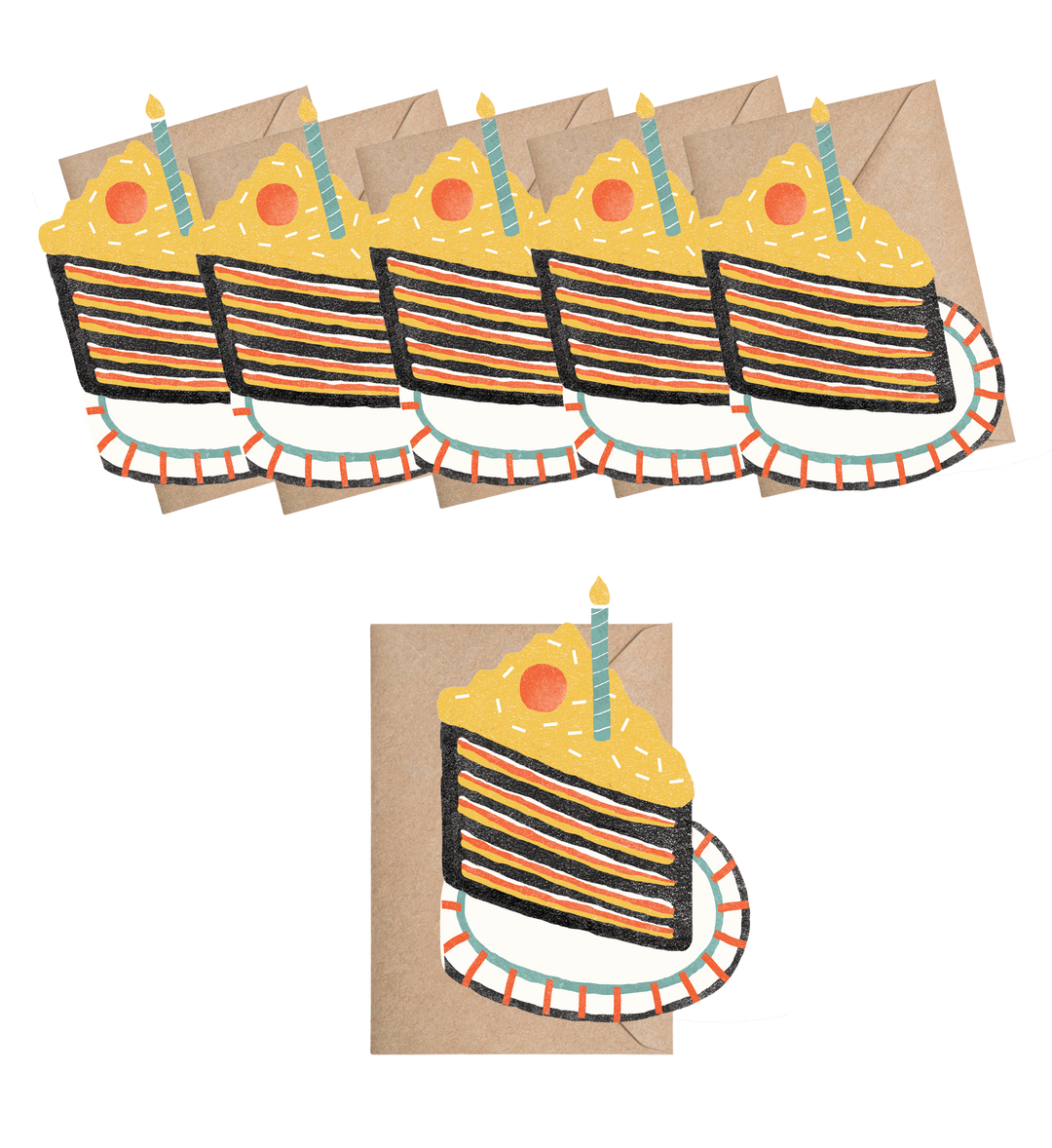 Birthday Cake Mini Cards - Box of 6