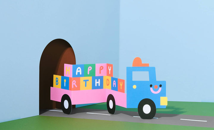 Birthday Truck Fold Out Card