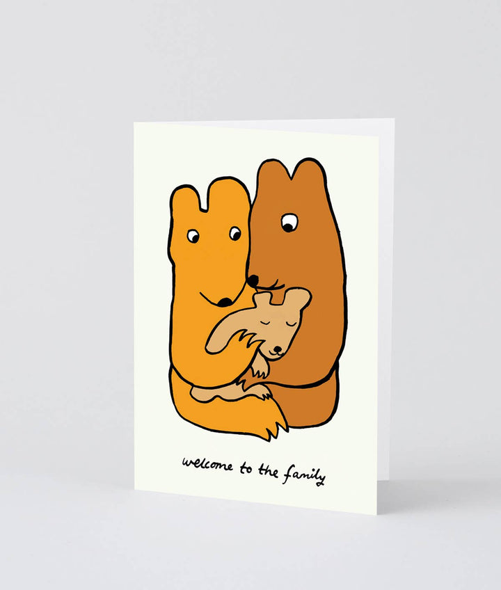 Welcome To The Family Embossed Greetings Card