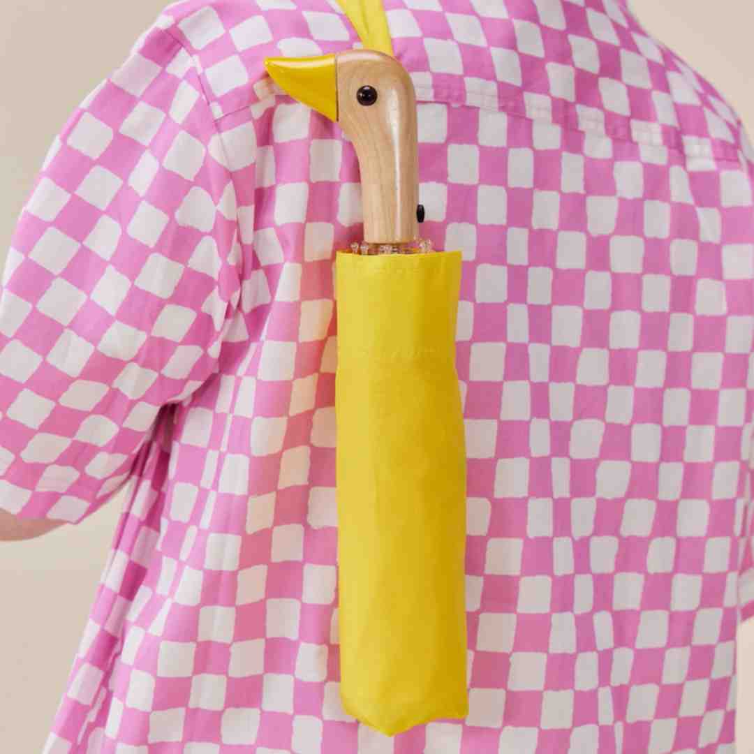 Summer Yellow Compact Duck Umbrella