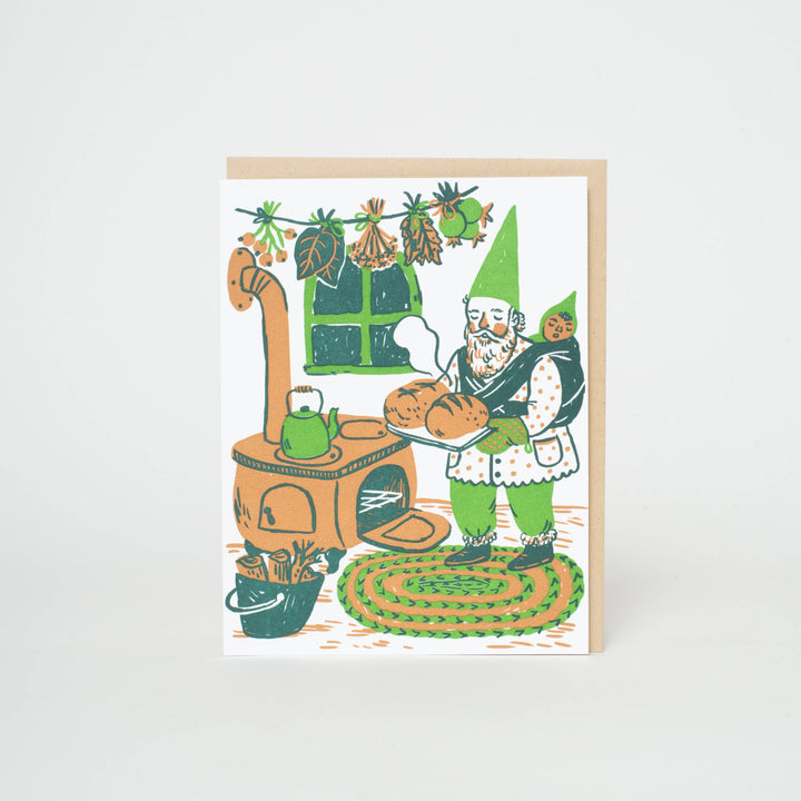 Baking Gnome Greeting Card